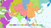 Asia Time Zone Map