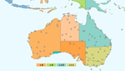 Australia Time Zone Map