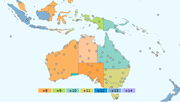 Oceania Time Zone Map