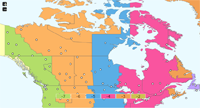 Canada Time Zone Map